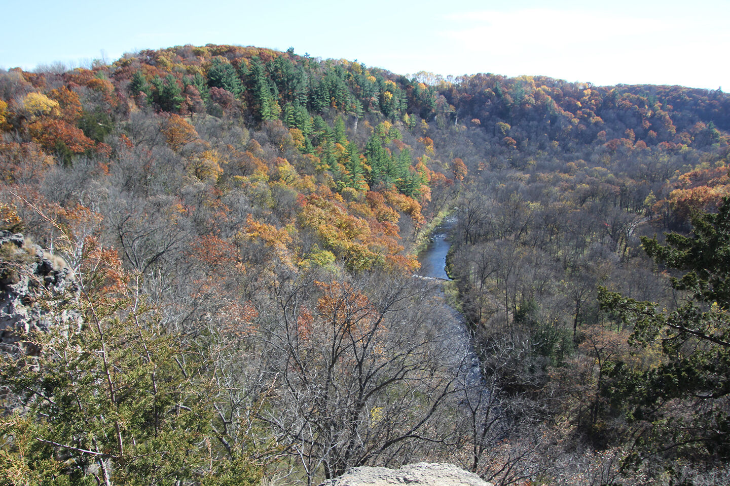 Whitewater State Park trout steam below.JPG